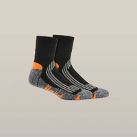 Hard Yakka Y20017 Core Coolmax Padded Quarter Crew Sock - 2 Pack