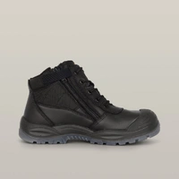 Hard Yakka Y60125 Utility Zip Sided Steel Toe Safety Boot - Black