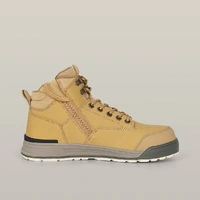 Hard Yakka Y60200 3056 Lace Up & Side Zip Steel Toe Safety Boot - Wheat