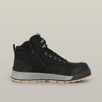 Hard Yakka Y60201 3056 Lace Up & Side Zip Steel Toe Safety Boot - Black