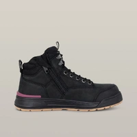 Hard Yakka Y60245 Women's 3056 Lace Up & Side Zip Safety Boot - Black