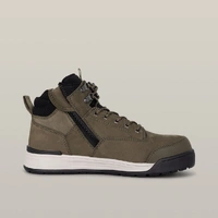 Hard Yakka Y60247 3056 Lace Up & Side Zip Steel Toe Safety Boot - Cedar