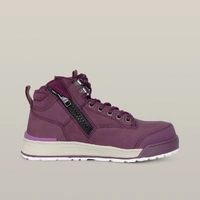 Hard Yakka Y60250 Women's 3056 Lace Up & Side Zip Safety Boot - Shiraz