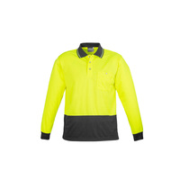 UNISEX HI VIS BASIC SPLICED LONG SLEEVE POLO