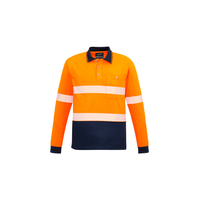 UNISEX HI VIS SEGMENTED HOOP TAPED LONG SLEEVE POLO