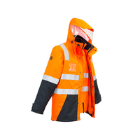 MENS HI VIS 4 IN 1 WATERPROOF JACKET