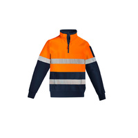 MENS HI VIS 1/4 ZIP HOOP TAPED PULLOVER