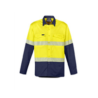 MENS RUGGED COOLING HI VIS SEGMENTED TAPE L/S SHIRT