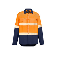 MENS HI VIS OUTDOOR SEGMENTED TAPE L/S SHIRT