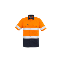 MENS RUGGED COOLING TAPED HI VIS SPLICED SHORT SLEEVE SHIRT